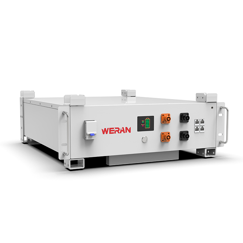 بطارية رف WERAN WRL-48100RW 51.2 فولت 100 أمبير/ساعة LiFePO4 (5.12 كيلوواط/ساعة) – 8000 دورة، CAN/RS485، نظام تخزين إلكتروني منزلي قابل للتكديس