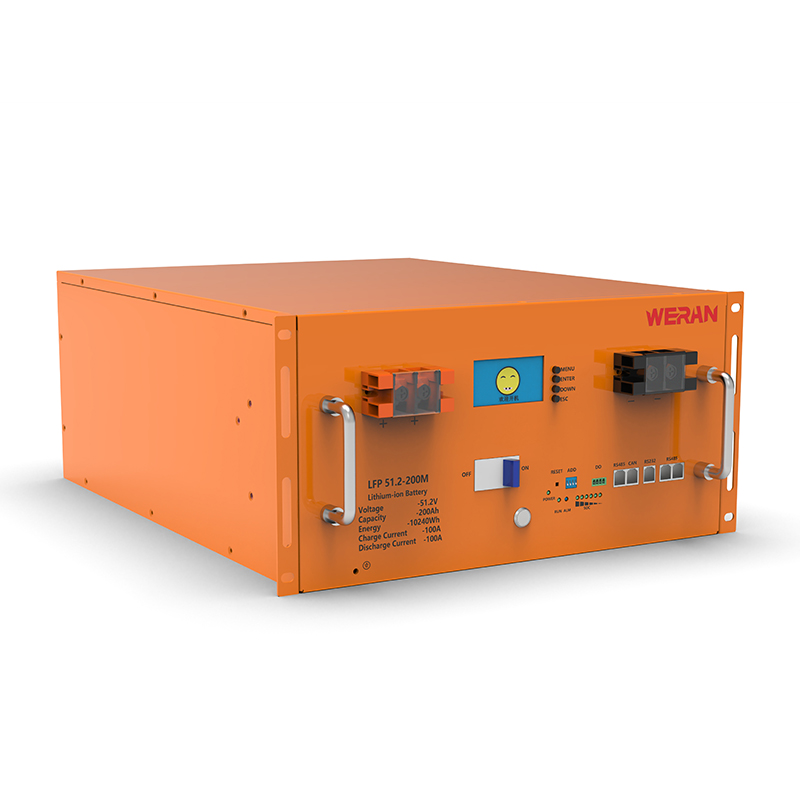 بطارية رف WERAN WRL-48200RO 51.2 فولت 200 أمبير/ساعة LiFePO4 (10.24 كيلوواط/ساعة) – 8000 دورة، تيار عالٍ، تخزين شمسي معياري