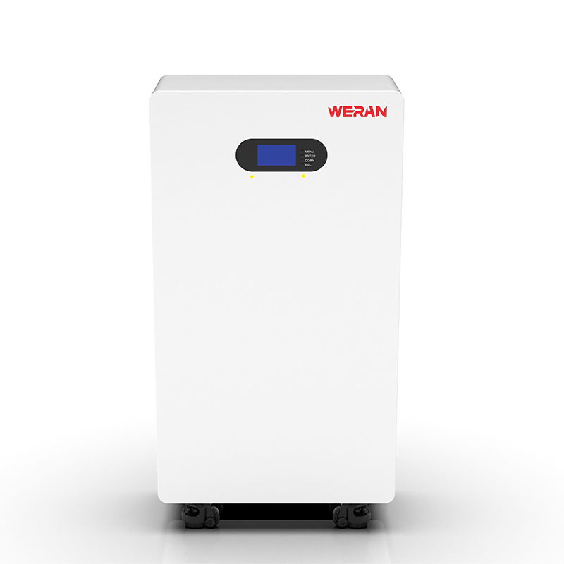 بطارية WERAN WRL-48200UW LiFePO4 51.2 فولت 200 أمبير/ساعة (10.24 كيلوواط/ساعة) – IP65 بعجلات / مثبتة على الحائط، قابلة للتكديس، تخزين يعمل بالطاقة الشمسية 48 فولت