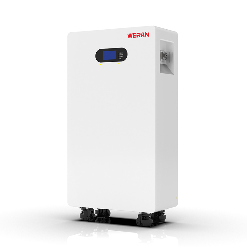 بطارية WERAN WRL-48200UW LiFePO4 51.2 فولت 200 أمبير/ساعة (10.24 كيلوواط/ساعة) – IP65 بعجلات / مثبتة على الحائط، قابلة للتكديس، تخزين يعمل بالطاقة الشمسية 48 فولت