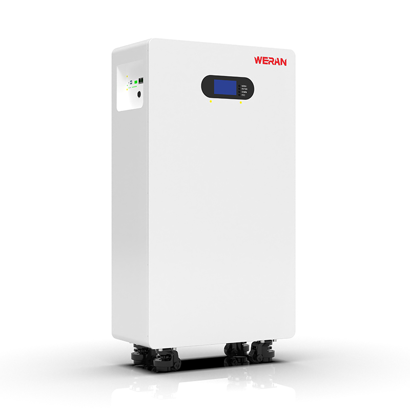 بطارية WERAN WRL-48200UW LiFePO4 51.2 فولت 200 أمبير/ساعة (10.24 كيلوواط/ساعة) – IP65 بعجلات / مثبتة على الحائط، قابلة للتكديس، تخزين يعمل بالطاقة الشمسية 48 فولت