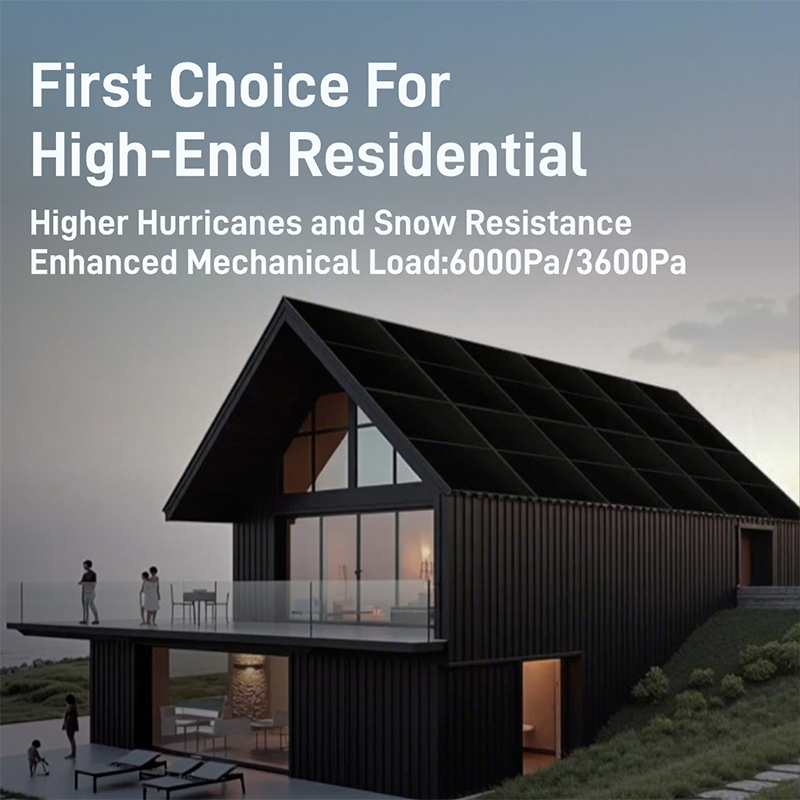 WERAN EcoLife 480-490W مزدوج الزجاج BC الألواح الشمسية LR7-54HJD الوحدة الكهروضوئية السكنية الراقية