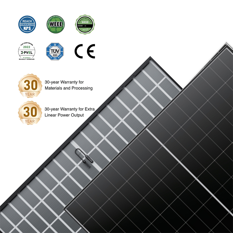 WERAN EcoLife 480-490W مزدوج الزجاج BC الألواح الشمسية LR7-54HJD الوحدة الكهروضوئية السكنية الراقية