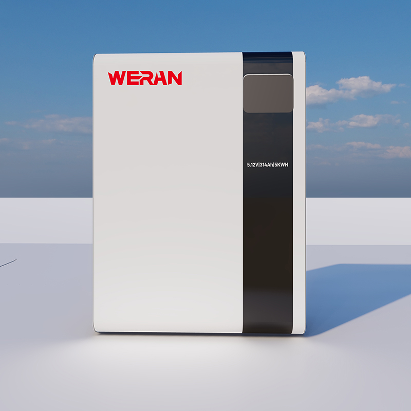 WERAN 51.2V 100Ah 5.12kWh بطارية LiFePO4 مثبتة على الحائط لتخزين الطاقة الشمسية السكنية