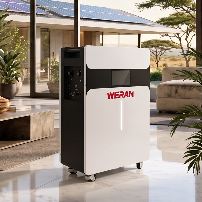 WERAN 51.2V 314Ah 16kWh حزمة بطارية LiFePO4 من نوع الأسطوانة لتخزين الطاقة المنزلية